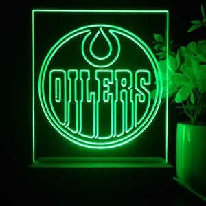 Edmonton Oilers Logo LED Desk Light