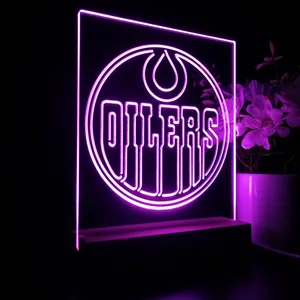 Edmonton Oilers Logo LED Desk Light