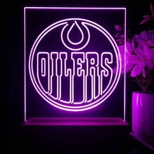 Edmonton Oilers Logo LED Desk Light