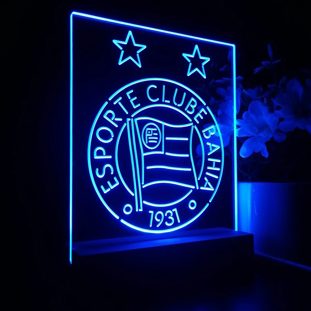 Esporte Clube Bahia Logo LED Desk Light