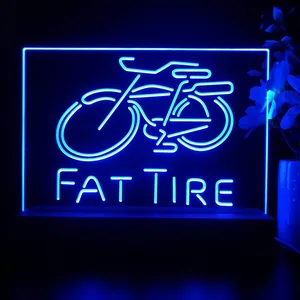 Fat Tire Bicycle Logo LED Desk Light