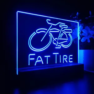 Fat Tire Bicycle Logo LED Desk Light