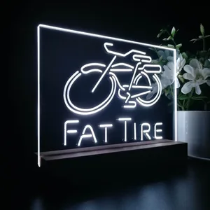 Fat Tire Bicycle Logo LED Desk Light