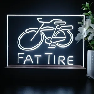 Fat Tire Bicycle Logo LED Desk Light
