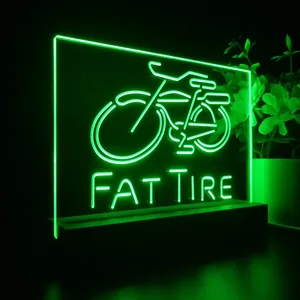 Fat Tire Bicycle Logo LED Desk Light