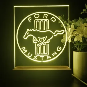 Ford Mustang Bars Logo LED Desk Light