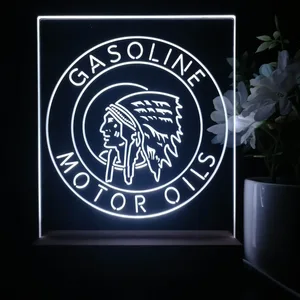 Gasoline Motor Oils Red Indian LED Desk Light