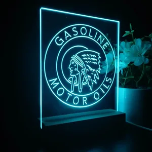 Gasoline Motor Oils Red Indian LED Desk Light
