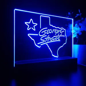 George Strait Name LED Desk Light
