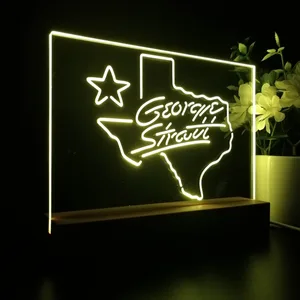 George Strait Name LED Desk Light