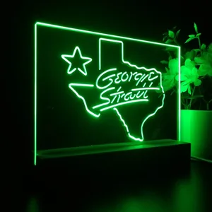 George Strait Name LED Desk Light