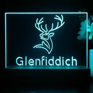 Glenfiddich Whisky Logo LED Desk Light