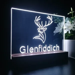 Glenfiddich Whisky Logo LED Desk Light