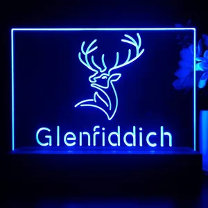 Glenfiddich Whisky Logo LED Desk Light
