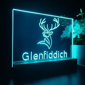 Glenfiddich Whisky Logo LED Desk Light