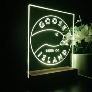 Goose Island Beer Co. Logo LED Desk Light