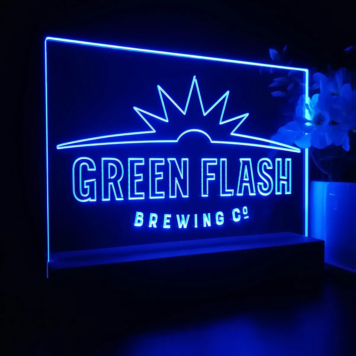 Green Flash Brewing Co. Logo LED Desk Light