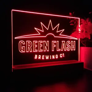 Green Flash Brewing Co. Logo LED Desk Light