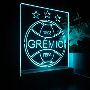 Gremio Foot-Ball Porto Alegrense Logo LED Desk Light