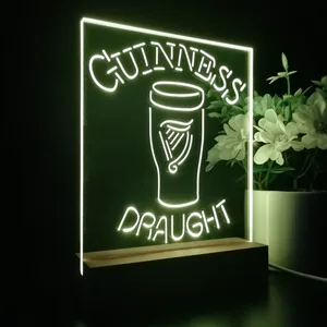 Guinness Draught Glass LED Desk Light