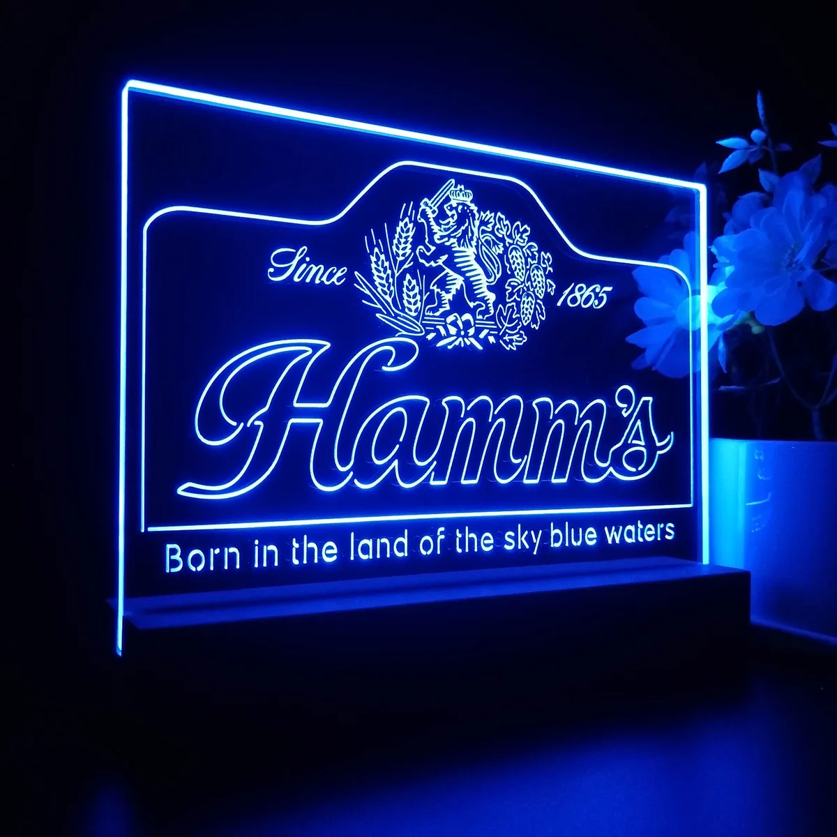 Hamm's 1865 Born in the land of sky blue waters LED Desk Light