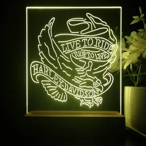 Harley Davidson Live to Ride Eagle LED Desk Light