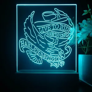 Harley Davidson Live to Ride Eagle LED Desk Light