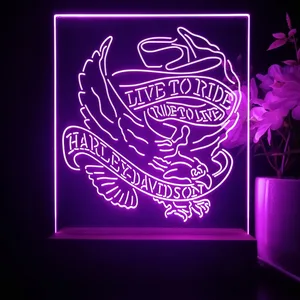 Harley Davidson Live to Ride Eagle LED Desk Light