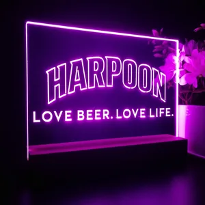 Harpoon Love Beer. Love Life. LED Desk Light