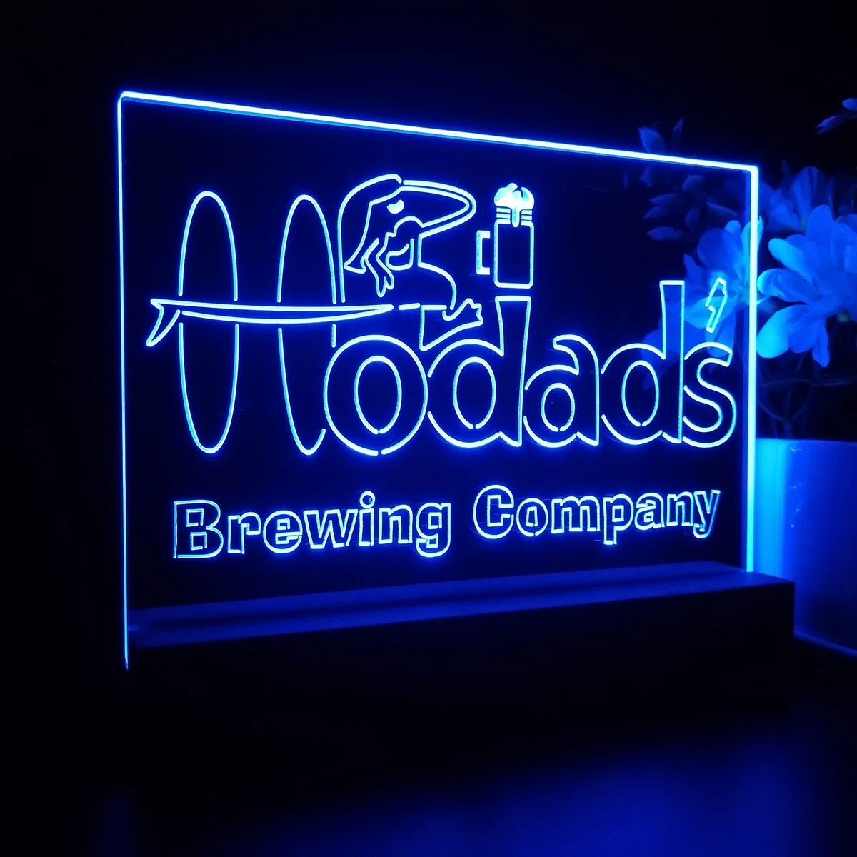 Hodad's Brewing Company Logo LED Desk Light