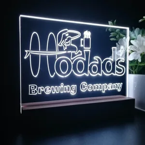 Hodad's Brewing Company Logo LED Desk Light