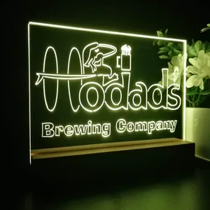 Hodad's Brewing Company Logo LED Desk Light