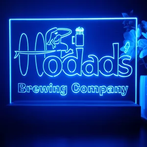 Hodad's Brewing Company Logo LED Desk Light