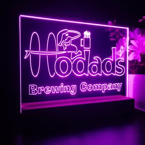 Hodad's Brewing Company Logo LED Desk Light