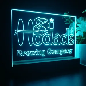 Hodad's Brewing Company Logo LED Desk Light