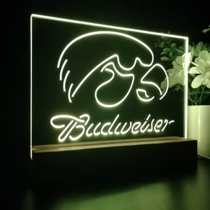 Iowa Hawkeyes Budweiser LED Desk Light