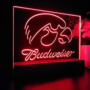 Iowa Hawkeyes Budweiser LED Desk Light