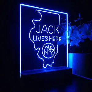 Jack Daniel's Jack Lives Here Illinois LED Desk Light