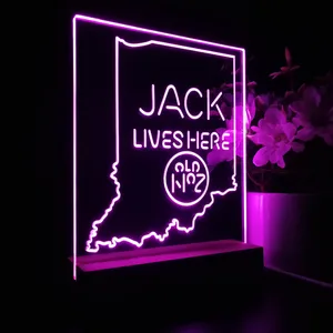 Jack Daniel's Jack Lives Here Indiana LED Desk Light