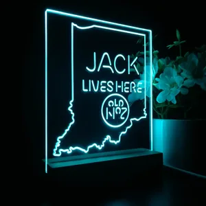 Jack Daniel's Jack Lives Here Indiana LED Desk Light