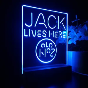 Jack Daniel's Jack Lives Here LED Desk Light