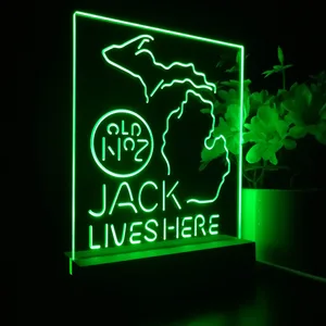 Jack Daniel's Jack Lives Here Michigan LED Desk Light