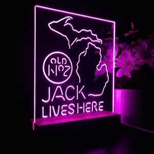 Jack Daniel's Jack Lives Here Michigan LED Desk Light