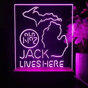 Jack Daniel's Jack Lives Here Michigan LED Desk Light