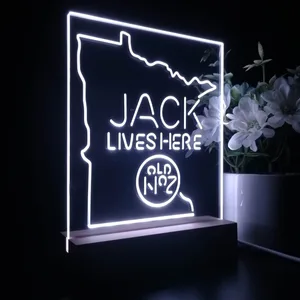 Jack Daniel's Jack Lives Here Minnesota LED Desk Light