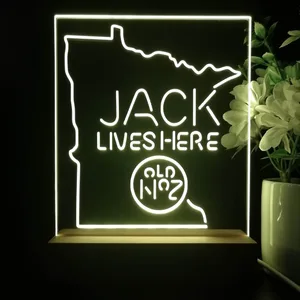 Jack Daniel's Jack Lives Here Minnesota LED Desk Light