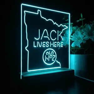 Jack Daniel's Jack Lives Here Minnesota LED Desk Light