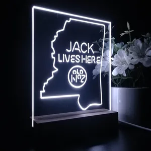 Jack Daniel's Jack Lives Here Mississippi LED Desk Light