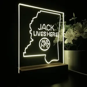 Jack Daniel's Jack Lives Here Mississippi LED Desk Light