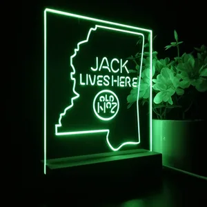 Jack Daniel's Jack Lives Here Mississippi LED Desk Light